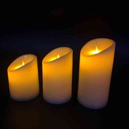 Realistic Flameless plastic velas decorativa, high dancing flame Kaars ,battery pillar Bougeoir , Romantic candles-decorative H1222