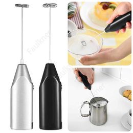 Electric Handheld Stainless Steel Coffee Milk Frother Foamer Drink Electric Whisk Mixer Battery Operated Kitchen Egg Beater Stirrer DAF348