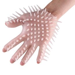 AKKAJJ Enhancers Spike Gloves For Masturbation Flirting Sex Toys Chopping Sauna Stimulation Massage Golves