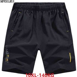 plus Big size 8XL 9XL 10xl Casual Shorts Mens summer large Shorts sportwear Breathable Quick dry black Shorts navy blue 54 56 58 H1210