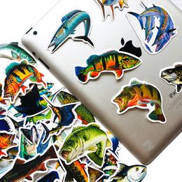 50Pcs Outdoor Fishing Stickers Non-random Car Bike Luggage Sticker Laptop Skateboard Motor Water Bottle Snowboard wall Decal Kids Gifts