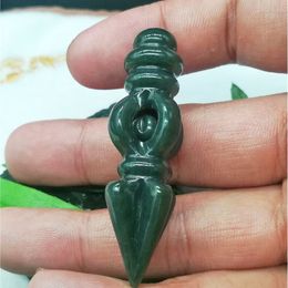 Chinese Tibetan Buddhism Natural Handmade Jade Pendant for Women Men Charm Style Blessing