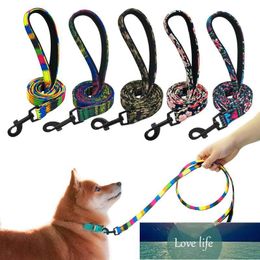 Dog Collars & Leashes 5 Colours Pet Leash Lead Puppy Walking Running Training Rope Rainbow Leads For Small Medium Large Dogs Strap Belt Factory price expert design