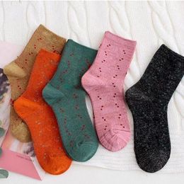 5 Colors Women Girl Casual Sport Letter Socks for Gift Party Fashion Hosiery Free Size High Quality