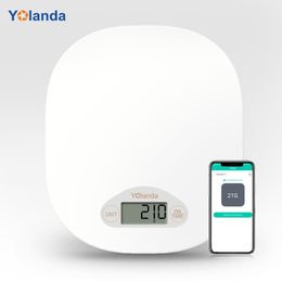 Yolanda CK10B Smart Kitchen Scale Bluetooth Food Weight Scale Diet Tracking Food Weighing Nutrition Analysing for Baking Cooking 210401