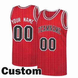 Custom DIY DESIGN Chicago Any number Jersey 00 mesh basketball Sweatshirt personalized stitching team name and numbe RED WHITE Black Embroidery 99