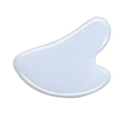 Factory White Gua Sha Massage Real Natural Jade Stone Heart Shape for Scraping Facial and Body Skin SPA Face Lifting Blood Circulation Tool