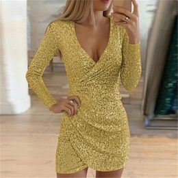 new Sexy Gold Reflective Prom Dresses Womens Mermaid Dresses Sequined Formal Party Reception Gowns designer Party Evening clothes
