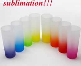 sublimation shot glasses tumbler 3oz gradient Wine Glasses Heat Transfer Printing Frosted cup
