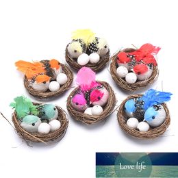 The 6 Set Of Artificial Bird Nest Natural Bird Nest Suits Include Artificial Tree Nest, Fake Bubble Feather Bird And Foam Egg. Factory price expert design Quality