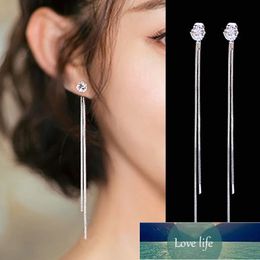 New Crystal Long Thread Tassel Drop Earrings for Women Snake Chain Earring Wedding Fashion Jewellery Statement oorbellen Factory price expert design Quality