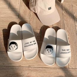 Slippers 2021 Unisex Fashion Summer Lovely Couple Casual Slip On Bathroom Beach Flip Flops Woman Indoor Shoes ME529