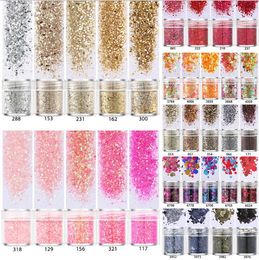 green blue red 10ml/jar 3D Nail Art Sequins nailpolish Glitter Powder makeup Decorations Holographic Effect