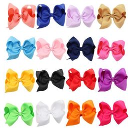 Grosgrain Ribbon Hair Bows Clips Flower Double plug Clips hairpin Baby Girl Bowknot Elastic Bobbles Hair band Accessories Kids