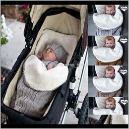 Bags Nursery Bedding Baby Kids Maternity Drop Delivery 2021 Footmuff Liner Pushchair Stroller Car Seat Fuzzy Winter Warm Sleepwear Baby Wraps