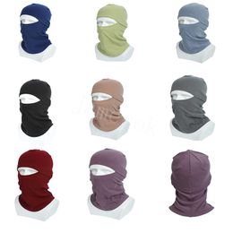 8 style Outdoor cycling mask autumn and winter solid color windproof warm necks protection neck cover hood cap one-piece Muslim bib DD482