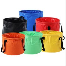 Hiking Portable folding small bucket car wash supplies Hydration Gear Outdoor camping thickened fishing water breaker wk563