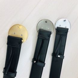 2021 Clássico Men Designers Cintos Feminino Cintura Couro Alta Qualidade Ouro Prata Roundel Fivela para designer masculino Cinto Largura 3,8 cm