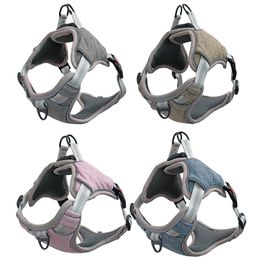 Dog Harness Pet Cat Adjustable Leashes with Leash Reflective Breathable for Small and Large DogHarness Vest Pets Supplies ZYY1065