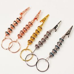 DHL Diamond jewel smoking accessories atm clip for long nails grabber credit card roach clips blunt holder