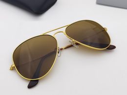 Classic designer Sunglasses metal frame glass lens pilot Men Women Vintage Design protection UV400 Oculos de sol masculino gafas 58mm 62mm