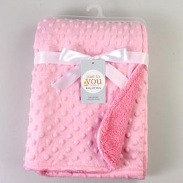 Blankets & Swaddling Baby Blanket Cotton Quilt Bath Safe Born Product Diapers Thermal Soft Fleece Solid Bedding Set