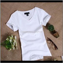 T-Shirts Tees & S Mens Clothing Apparel Drop Delivery 2021 Mrmt T Shirt Short Sleeved Slim Solid Color Simple Pure Tee Womens T-Shirt For Fem