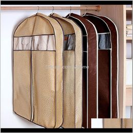 Boxes Bins Housekeeping Organisation Home & Gardenhousehold Three-Nsional Coat Fur Clothes Er Long Downjacket Suede Dust Storage Bag Clothing