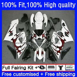 OEM Motorcycle Body For SUZUKI GSXR 1000 CC 1000CC Bodywork 26No.160 K5 GSXR1000 05 06 GSXR-1000 2005-2006 GSX-R1000 2005 2006 Injection Mould Fairing Red flames