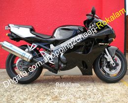 -Feedings para Kawasaki Ninja ZX 7R ZX7R 96-03 ZX-7R 1996-2003 Moto Bodywork Preto Branco Prata Kit de Feira