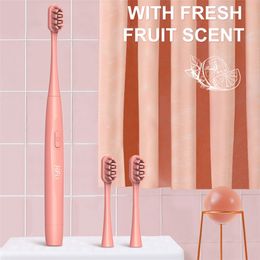 Seago Sonic Electric Toothbrush IPX7 Waterproof 20000 Strokes/Min Vibration Battery Powered Teeth Cleaning Brush Soft Bristle 220224