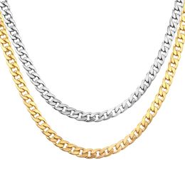Gold Chain Necklace For Men Women 5mm/7mm Stainless Steel Necklaces Set Long Chain Jewellery Making Parts Wholesale