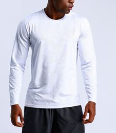 Tracksuit Mens Tees Polos T-shirts Men Fiess Sports Top Breathable and Quick-drying Running Training Long-sleeved Sweat-absorbent Round Neck Long T-shirt