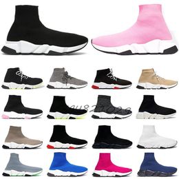 2021 Fashion Sock Trainers Womens Mens Casual Running Shoes Beige Black Red Volt Clearsole Tripler etoile Vintage Sneakers Designer Boots size 36-45 cv5