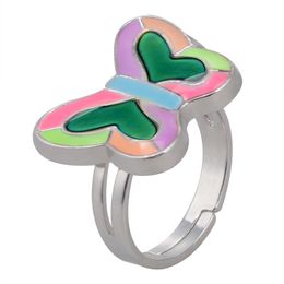 Butterfly Luminous Mood Ring Emotion Colour Changing Adjustable Rings 100pcs/Lot