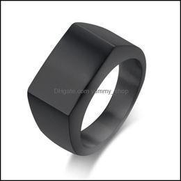 stainless d rings NZ - Wedding Jewelrywedding Rings Arrive Fashion 316L Stainless Steel Black Color Party Gift Unisexs Mens Womens Jewelry Us Size 8-12 Wholesale D