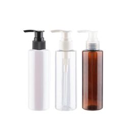 packaging of shampoo bottles Australia - Storage Bottles & Jars 200ml Shampoo Lotion Pump White Cosmetic PET Packaging Bottle With Liquid Dispenser Amber Soap Shower Gel