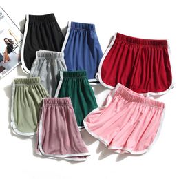 Girl Sport Shorts Summer Cotton Beach Short Candy Colour Trousers Outdoor Casual Pants 2021 Korean Fashion Yoga Breeches wmq1086