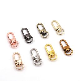 500Pcs 12X33MM Alloy Rotatable Lobster Clasp Dog Key Chains Buckle Bag Hook Keychain Connectors for DIY Jewellery Making Findings