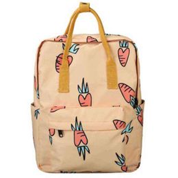 Cartoon Fruit Women Backpack Fashion Travel Backpacks Teen Girls Large Capacity Shoulder Bags Y1105