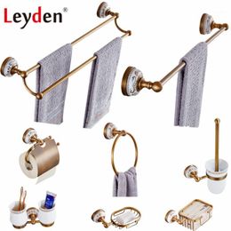 Bath Accessory Set Leyden Antique Brass Bathroom Accessories Towel Bar Holder Soap Dish Toilet Brush Robe Hook Hardware Sets