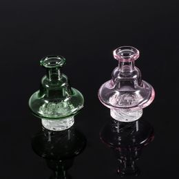 Colored Glass Cyclone Spinning Cap 25mm OD Glass Caps For Flat Top Banger Nails smoking accessories