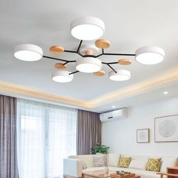 Modern And Simple LED Ceiling Lamp Living Room Bedroom Chandelier Dining Study Indoor Dimming Lights
