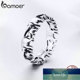 BAMOER Trendy 100% 925 Sterling Silver Stackable Animal Collection Elephant Family Finger Rings for Women Silver Jewellery SCR344 Factory price expert design Quality