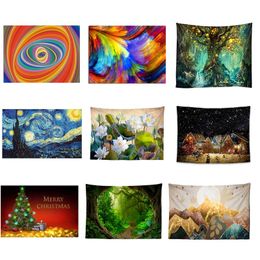 Tapestries Fashion Wall Hanging Tapestry Floor Rug Polyester Multi-function Blanket Home Decor Beach Towel Yoga Mat Tablecloth