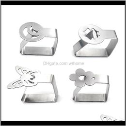 Storage Housekeeping Organisation & Garden4Pcs Flower Moon Stainless Steel Home Table Cloth Tablecloth Clip Clamps Holder Bag Clips Drop Deli