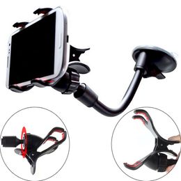 Universal Car Phone Holder Car Window Sucker Long Neck Stand Support GPS Holder For Iphone X XS Huawei Samsung Mobile Holder