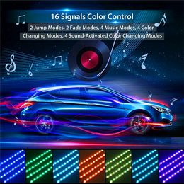 LED Bar Lights RGB music rhythm interior decoration atmosphere strip offroad car Colour changing lamp kits 9leds 12leds 18leds