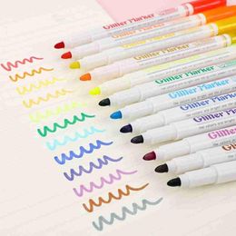 Highlighters 12/1pcs HighlightersStudent Focus Marker Pen Fluorescence Markers For Journaling School Office Stationery Supplies