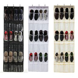 Wall-hanging Fabric Shoes Storages Bags 24 Pocket Shoe Organizer Behind the Door Storage Bag Space Saver Hanging BagZYY1039